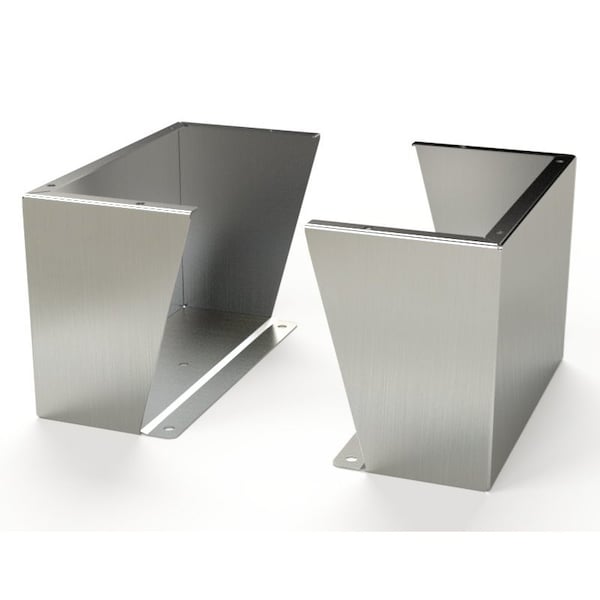Floor Stand Kit, 12 in. H x 18 in. W x 9.12 in. L, 316 Stainless Steel, 1 PR